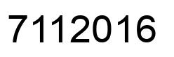 Number 7112016 black image