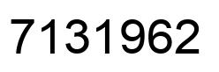 Number 7131962 black image