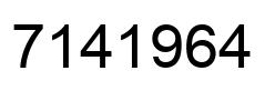 Number 7141964 black image