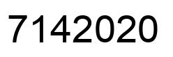 Number 7142020 black image