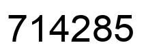 Número 714285 imagen negro