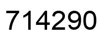 Number 714290 black image