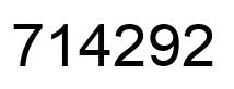 Number 714292 black image