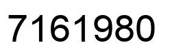 Number 7161980 black image
