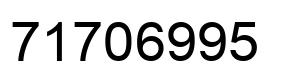 Number 71706995 black image