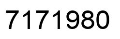 Number 7171980 black image