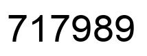 Number 717989 black image