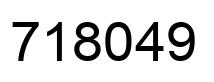 Number 718049 black image