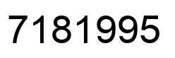 Number 7181995 black image