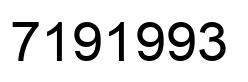 Number 7191993 black image