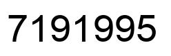 Number 7191995 black image
