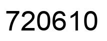 Number 720610 black image