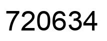 Number 720634 black image