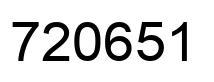Número 720651 imagen negro
