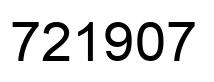 Number 721907 black image
