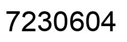 Número 7230604 imagen negro