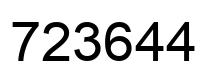 Number 723644 black image
