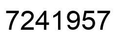Number 7241957 black image