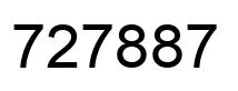 Number 727887 black image