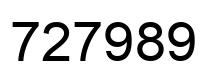 Number 727989 black image