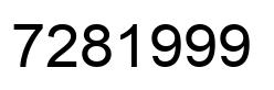 Number 7281999 black image
