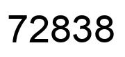 Number 72838 black image