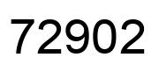 Número 72902 imagen negro
