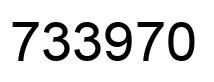 Number 733970 black image