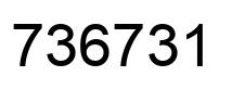 Number 736731 black image