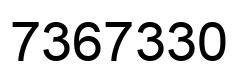 Number 7367330 black image