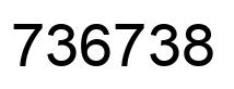 Number 736738 black image