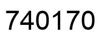 Number 740170 black image