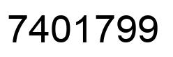 Number 7401799 black image