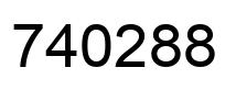 Number 740288 black image