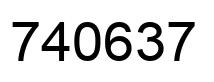 Número 740637 imagen negro