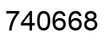 Number 740668 black image
