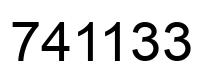 Number 741133 black image