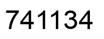 Number 741134 black image