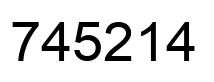 Number 745214 black image