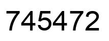 Number 745472 black image