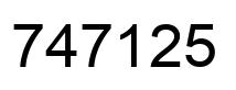 Number 747125 black image