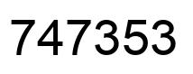 Number 747353 black image