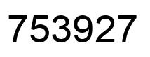 Number 753927 black image