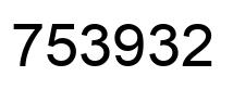 Number 753932 black image