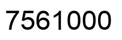 Número 7561000 imagen negro