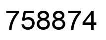 Number 758874 black image