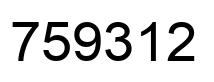 Número 759312 imagen negro
