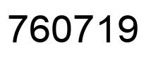 Number 760719 black image