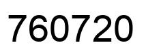 Number 760720 black image