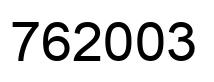 Number 762003 black image